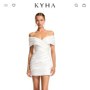 KYHA Strapless White Mini Dress